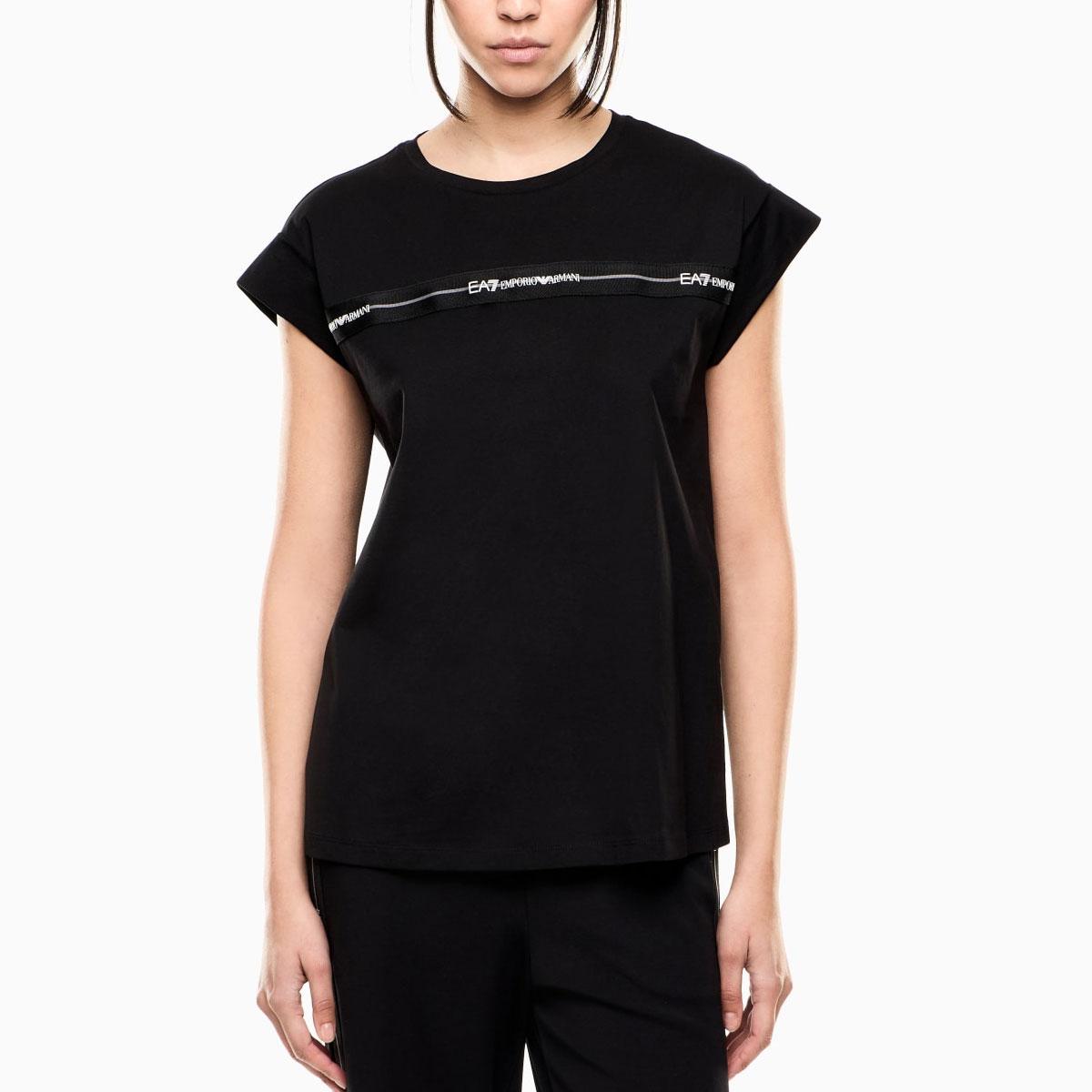 T-shirt Emporio Armani EA7 Logo Series In Jersey Di Cotone da donna rif. 7W000958 AF12503