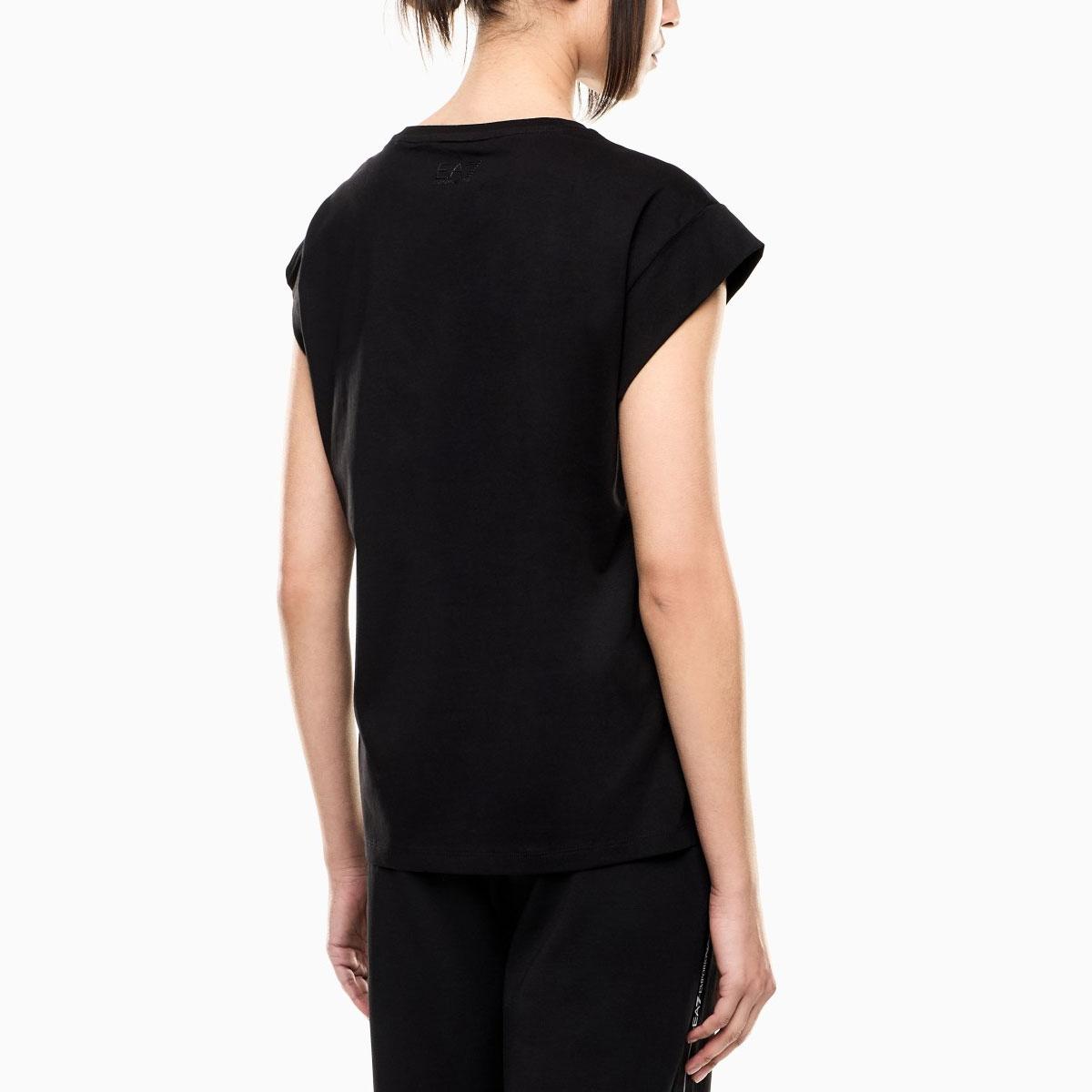 T-shirt Emporio Armani EA7 Logo Series In Jersey Di Cotone da donna rif. 7W000958 AF12503