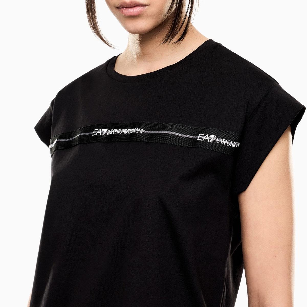 T-shirt Emporio Armani EA7 Logo Series In Jersey Di Cotone da donna rif. 7W000958 AF12503