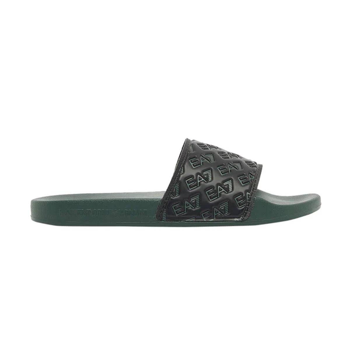 Ciabatte Emporio Armani EA7 Slides Con Logo All-Over da uomo rif. 7X000109 AF15125