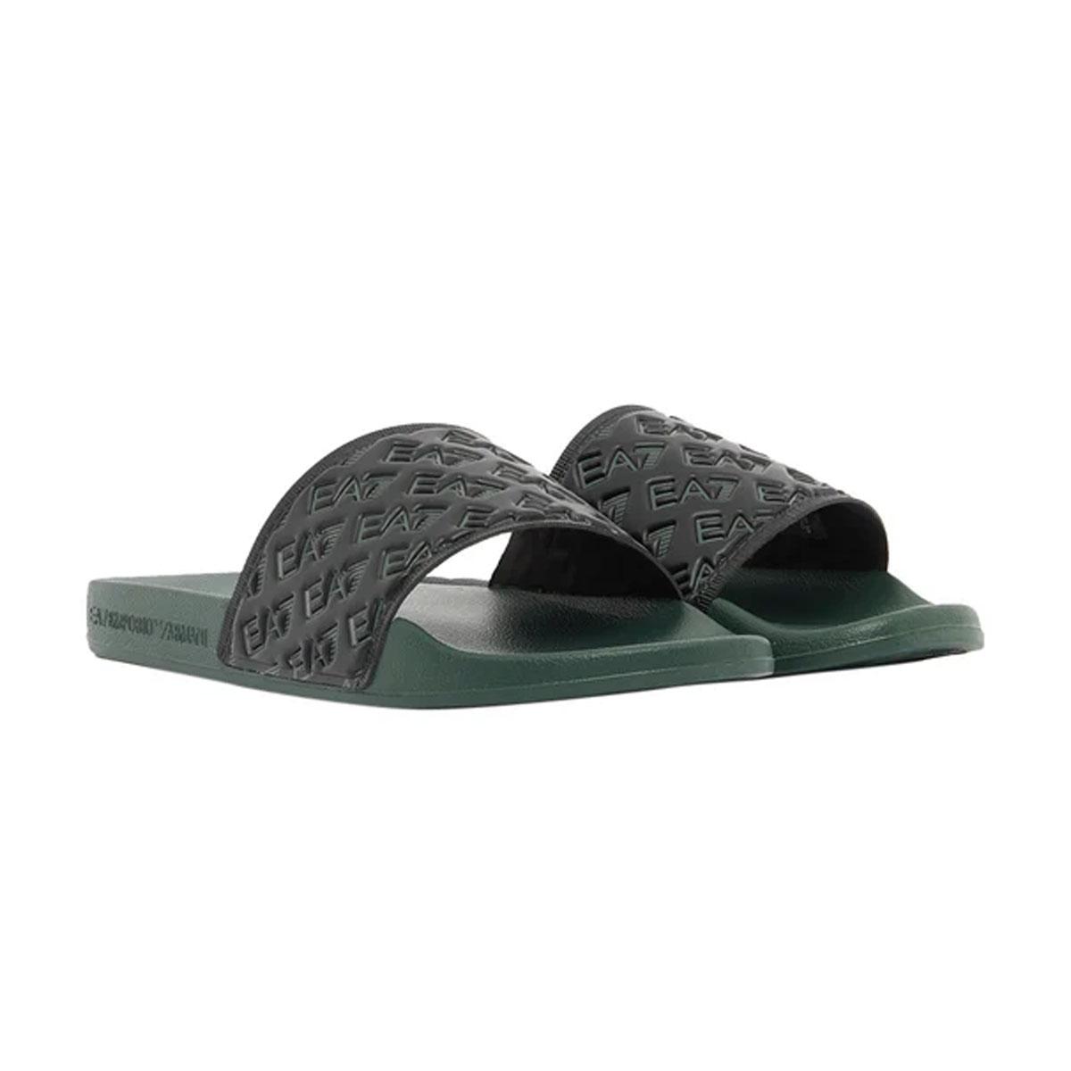 Ciabatte Emporio Armani EA7 Slides Con Logo All-Over da uomo rif. 7X000109 AF15125
