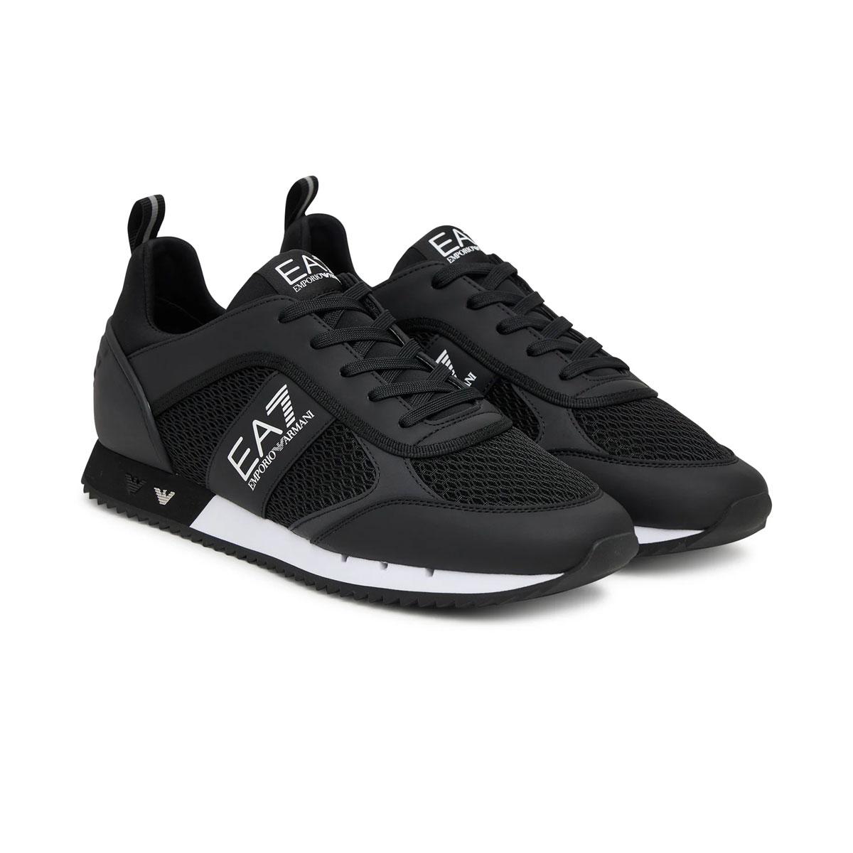 Scarpe Sneakers Emporio Armani EA7 Black And White Laces da uomo rif. 7X000334 AF18610