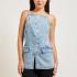 Top Armani Exchange in denim da donna rif. XW002844 AF21338