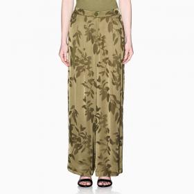 Pantaloni Armani Exchange Palazzo In Viscosa Jacquard Con Motivo Geometrico da donna rif. XW002011 AF21551