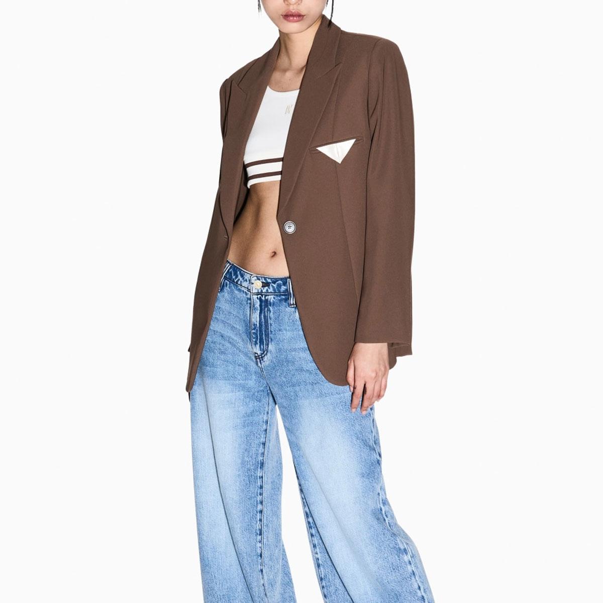 Top Armani Exchange Cropped Con Profilo A Contrasto da donna rif. XW001750 AF10804