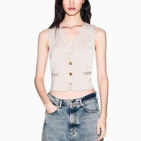 Gilet Armani Exchange Sartoriale In Raso Crepe Riciclato da donna rif. XW001954 AF21553