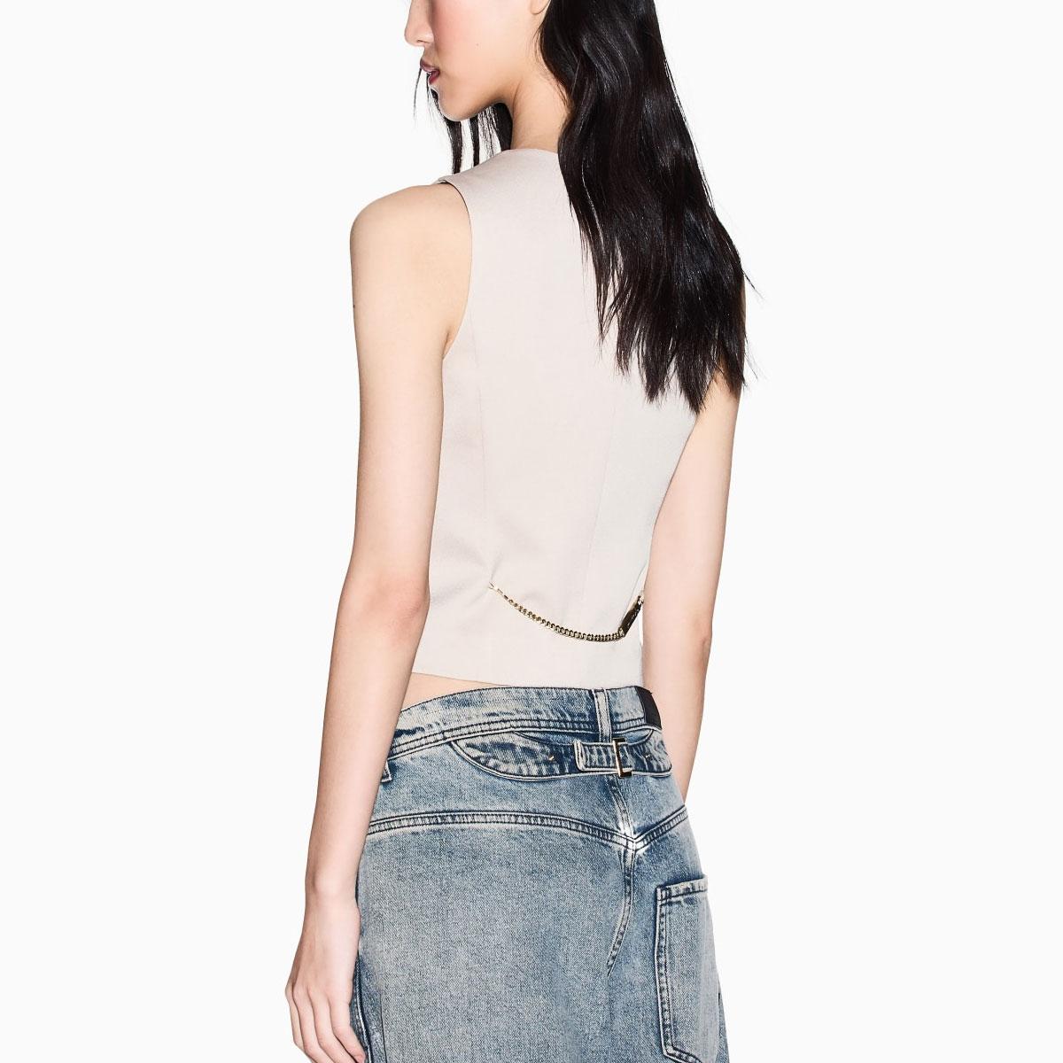 Gilet Armani Exchange Sartoriale In Raso Crepe Riciclato da donna rif. XW001954 AF21553