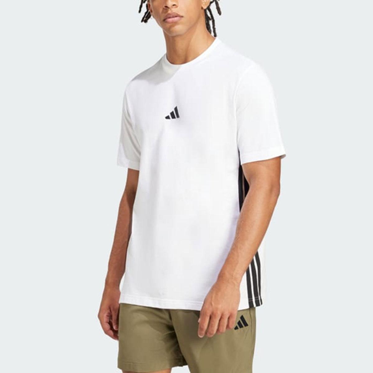 T-shirt Adidas Essentials 3-Stripes Small Logo da Uomo rif. JE6388