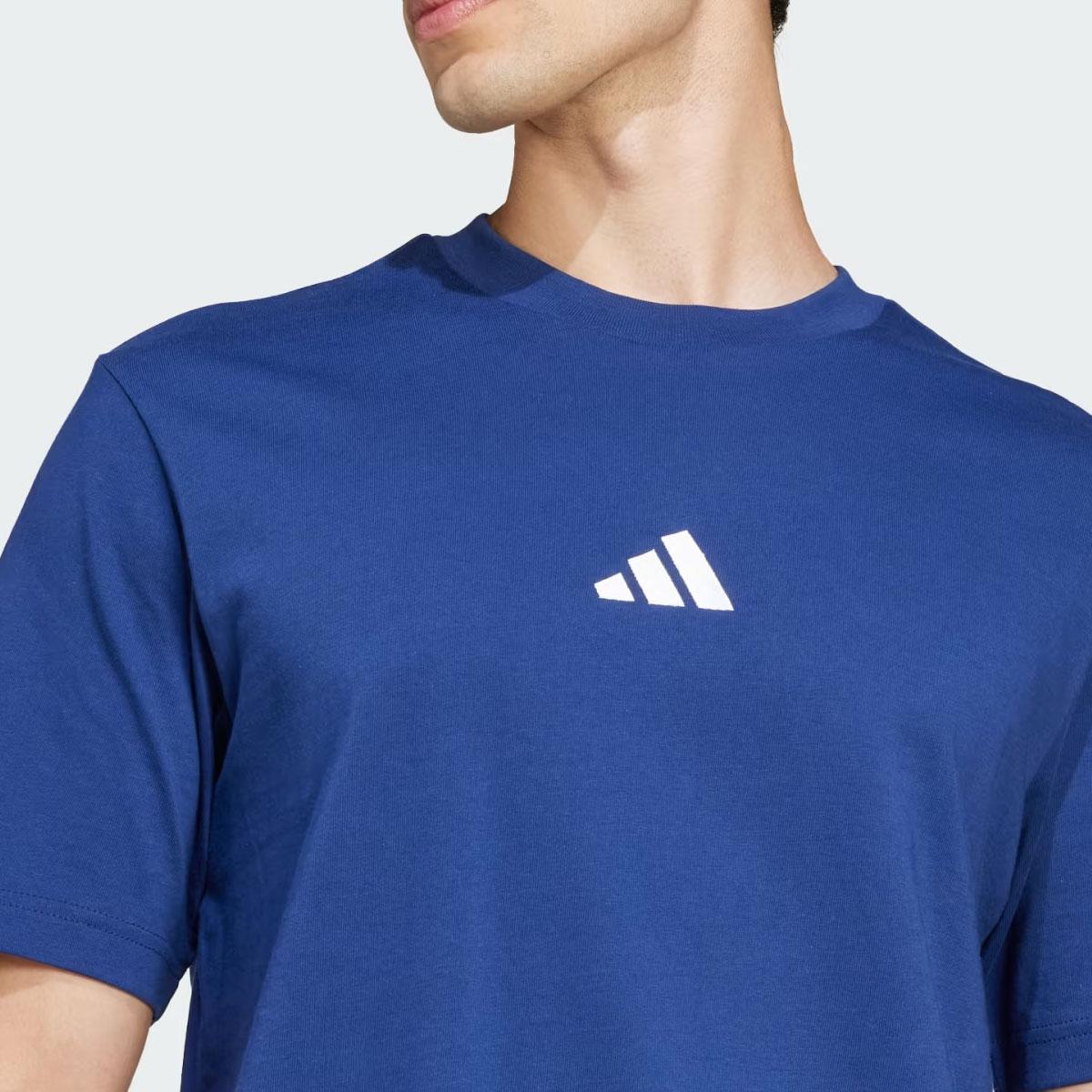 T-shirt Adidas Essentials 3-Stripes Small Logo da Uomo rif. JF1093
