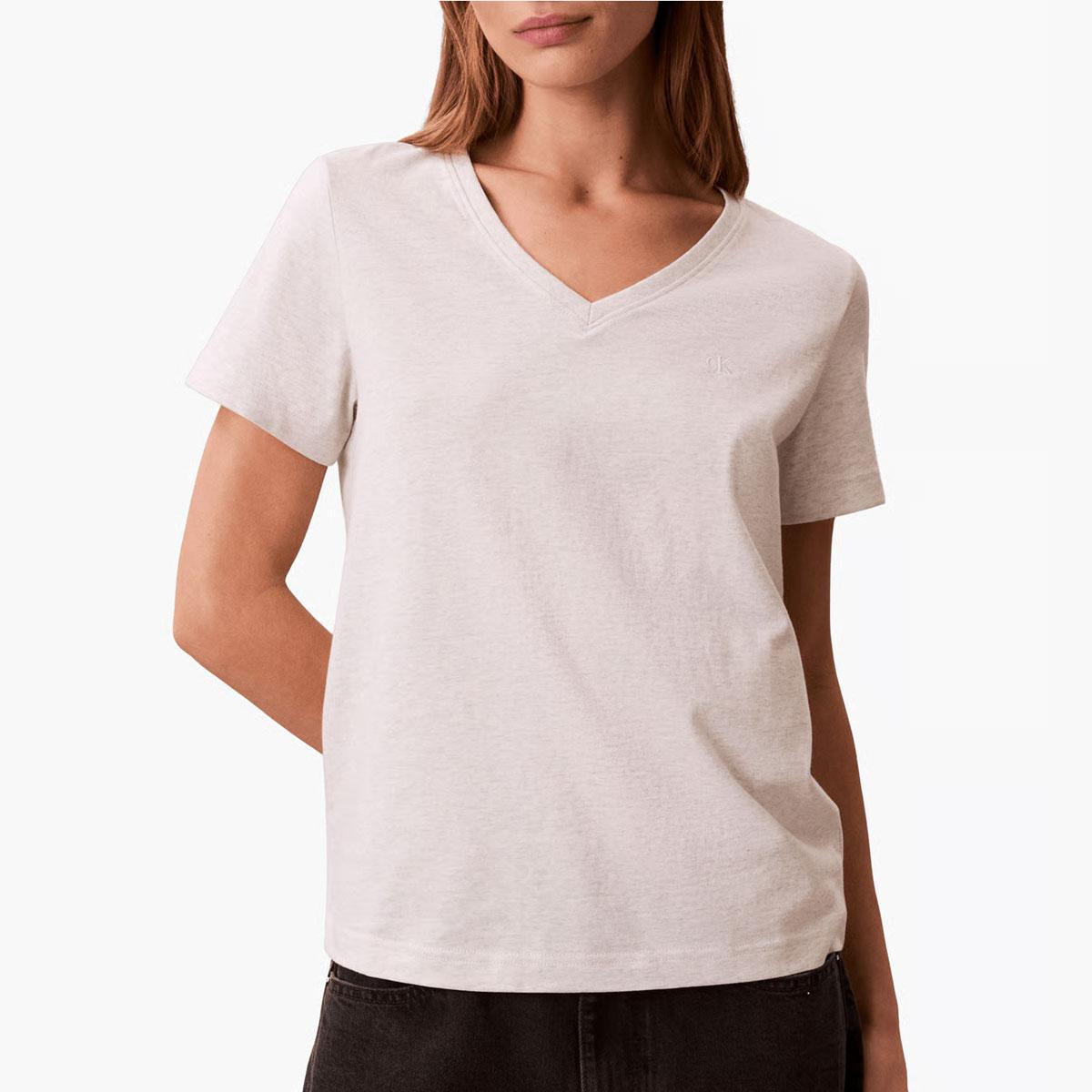 T-shirt Calvin Klein Jeans scollo a V con monogramma da donna rif. LV047B205G