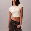 T-shirt Calvin Klein Jeans a righe a costine sottili da donna rif. LV047F833G