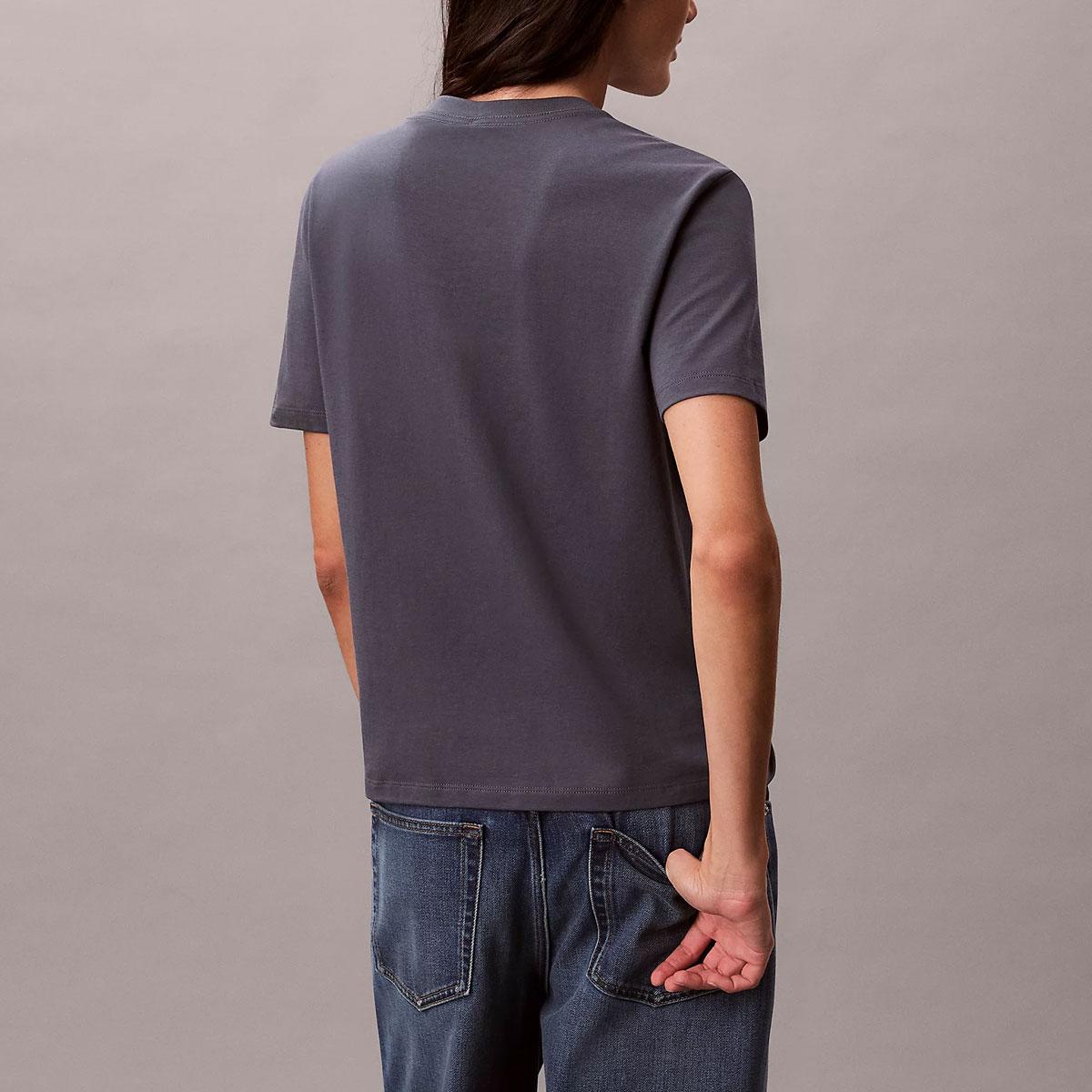 T-shirt Calvin Klein Jeans con logo Metallizzato Lucido da donna rif. LV047D873G