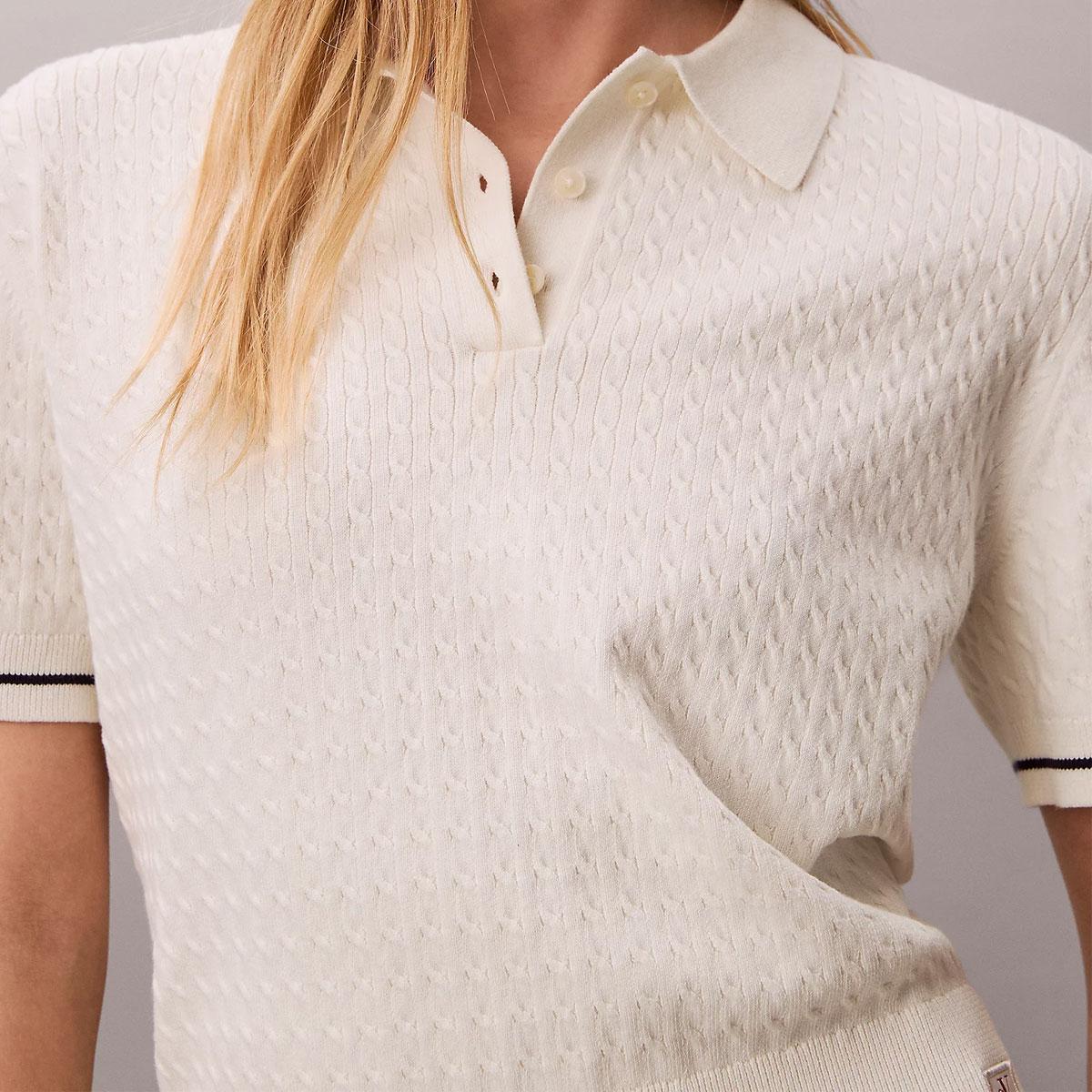 T-shirt Calvin Klein Jeans a maniche corte in maglia intrecciata da donna rif. LV047F320G