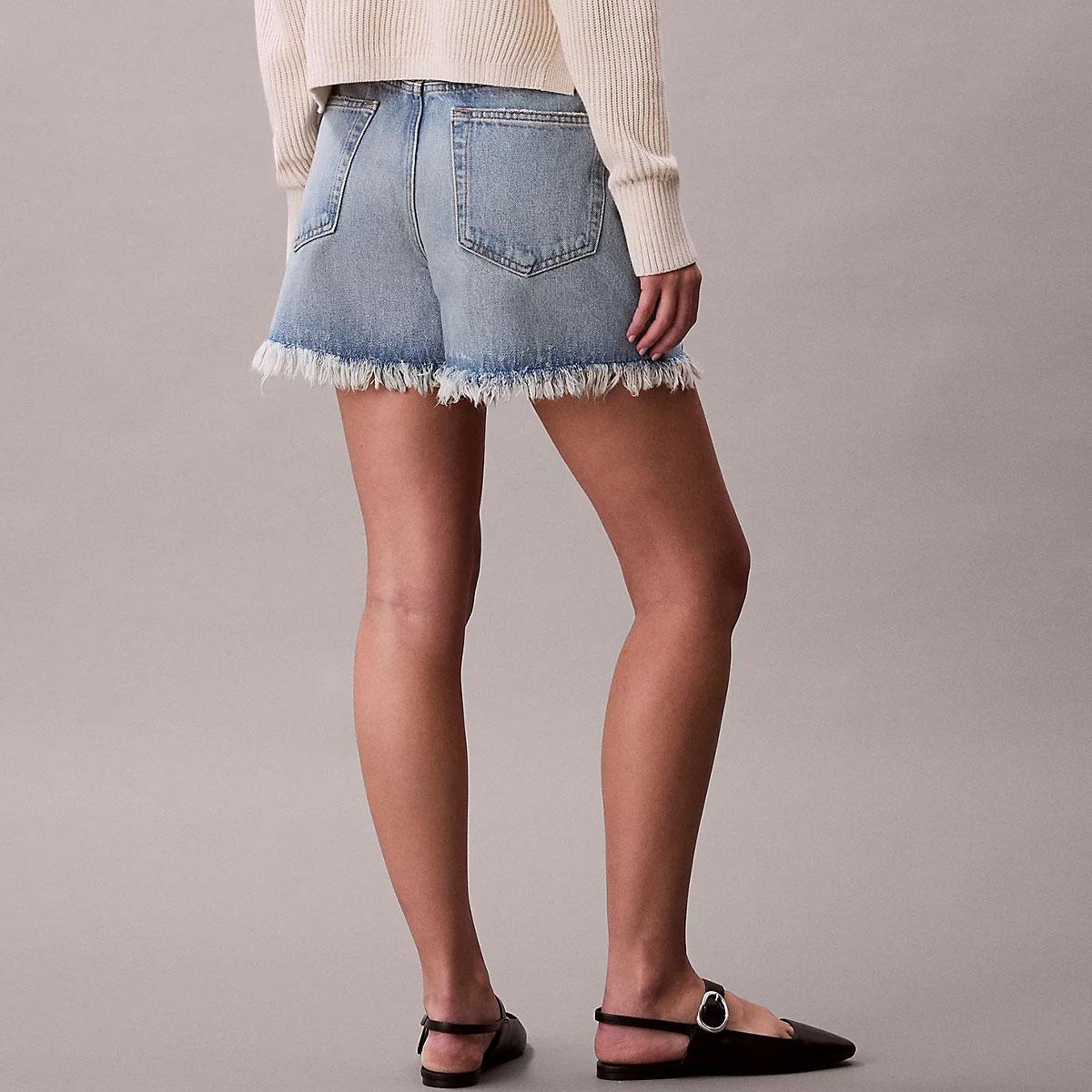Bermuda Shorts Calvin Klein Jeans In Denim da donna rif. LV047F765G