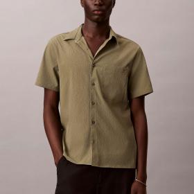 Camicia Calvin Klein a maniche corte in seersucker da uomo rif. LV04LF109G