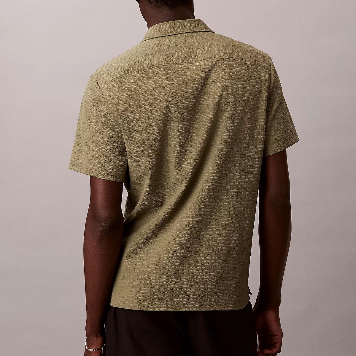 Camicia Calvin Klein a maniche corte in seersucker da uomo rif. LV04LF109G