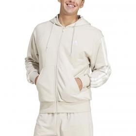 Felpa Adidas Con Cappuccio Essentials French Terry 3-Stripes Full-Zip da uomo rif. JE6340