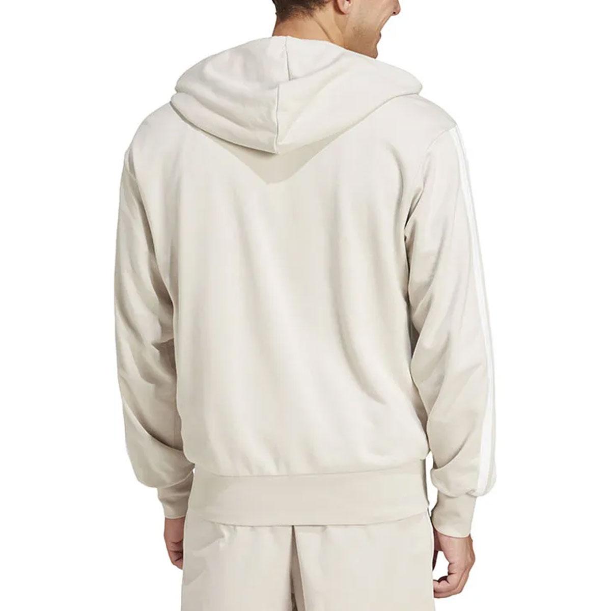 Felpa Adidas Con Cappuccio Essentials French Terry 3-Stripes Full-Zip da uomo rif. JE6340