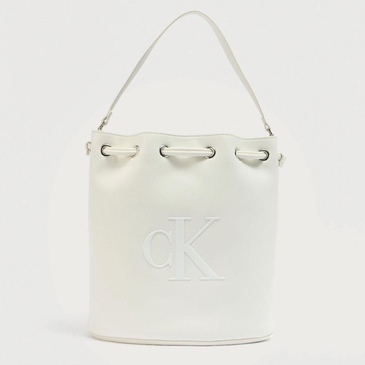 Borsa Calvin Klein a secchiello con monogramma stampato da donna rif. LV04F3232G