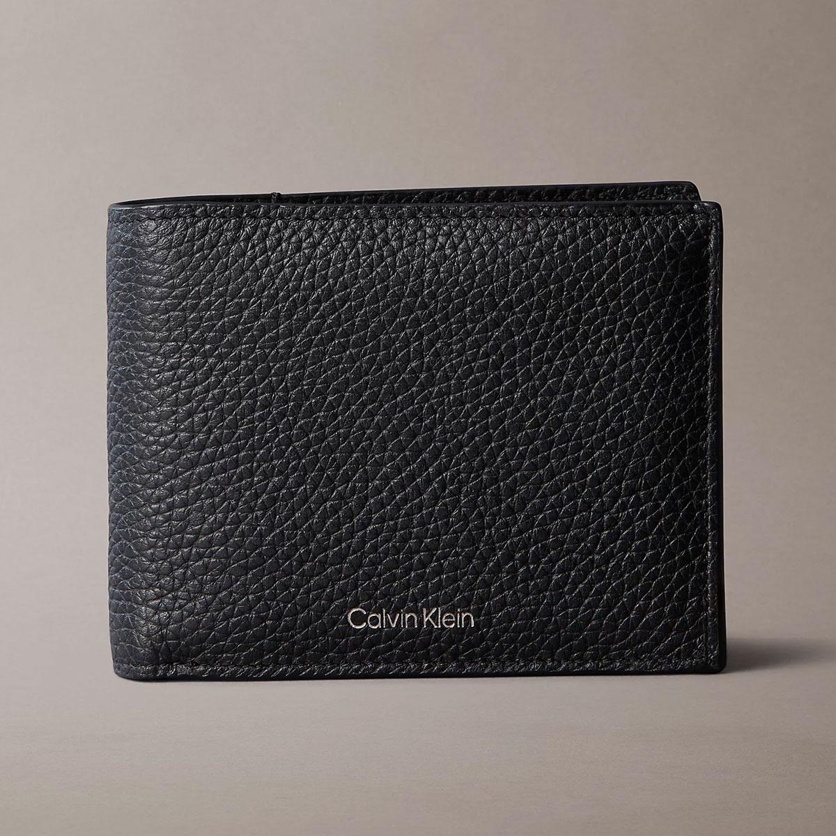 Portafoglio Calvin Klein a tre ante RFID in pelle pieno fiore da uomo rif. LV04D1241G