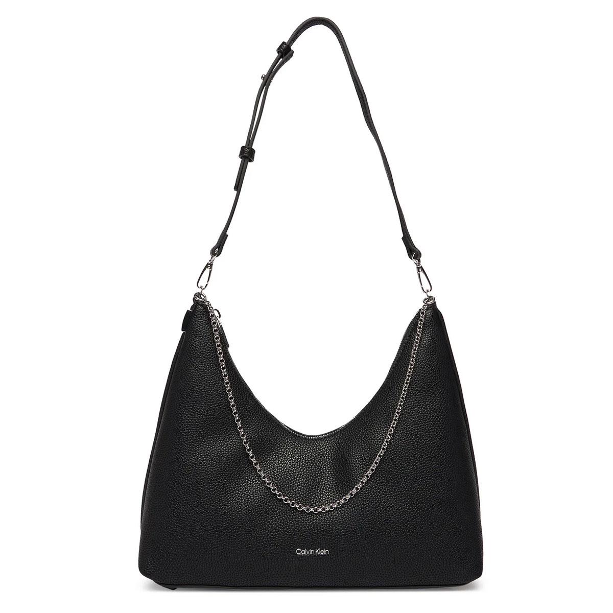 Borsa Calvin Klein hobo con catena martellata a ciottoli da donna rif. LV04F3495G