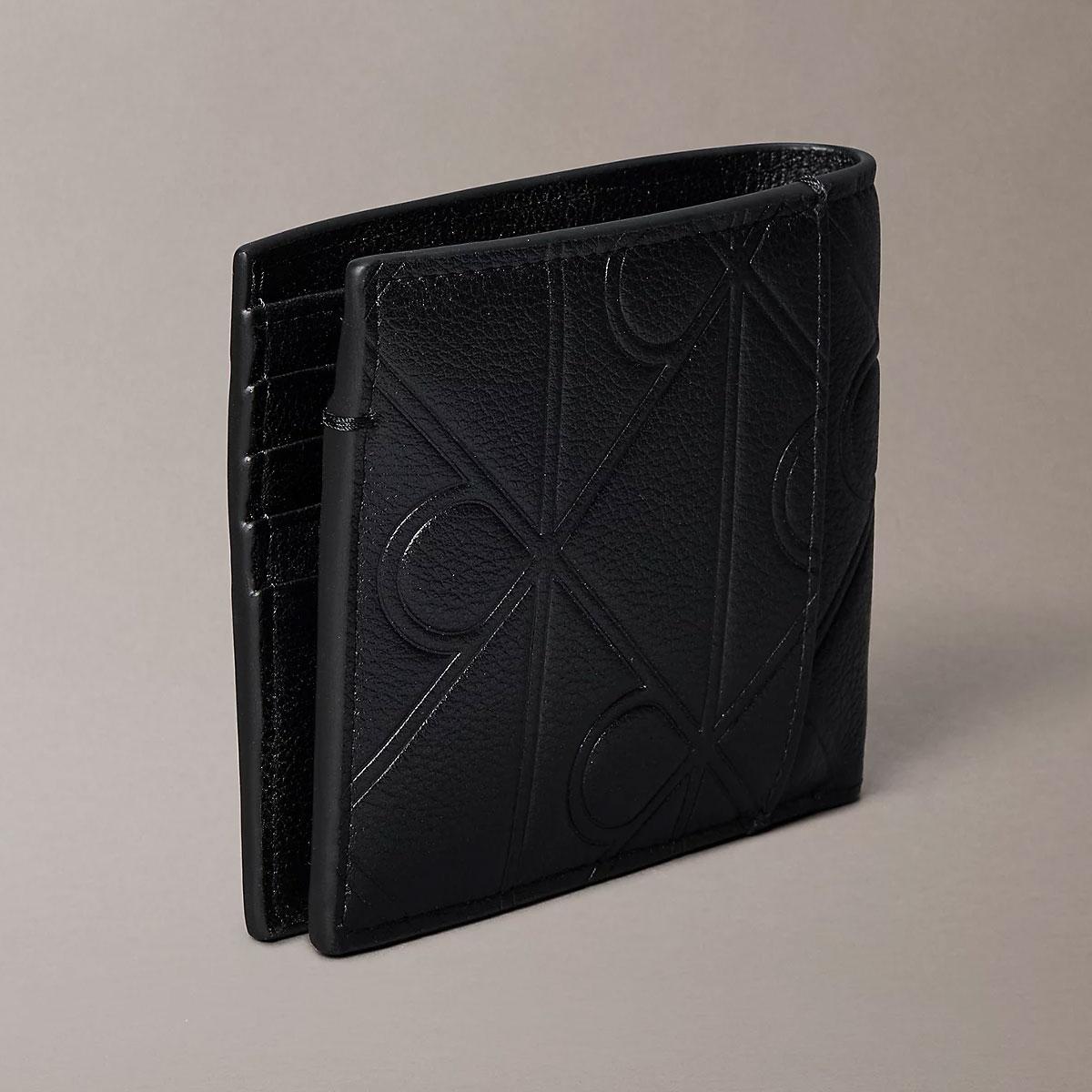 Portafoglio Calvin Klein a libro con logo monogramma all-over da uomo rif. LV04D1175G