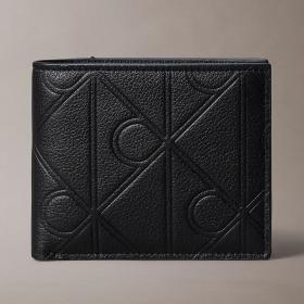 Portafoglio Calvin Klein a libro con logo monogramma all-over da uomo rif. LV04D1175G