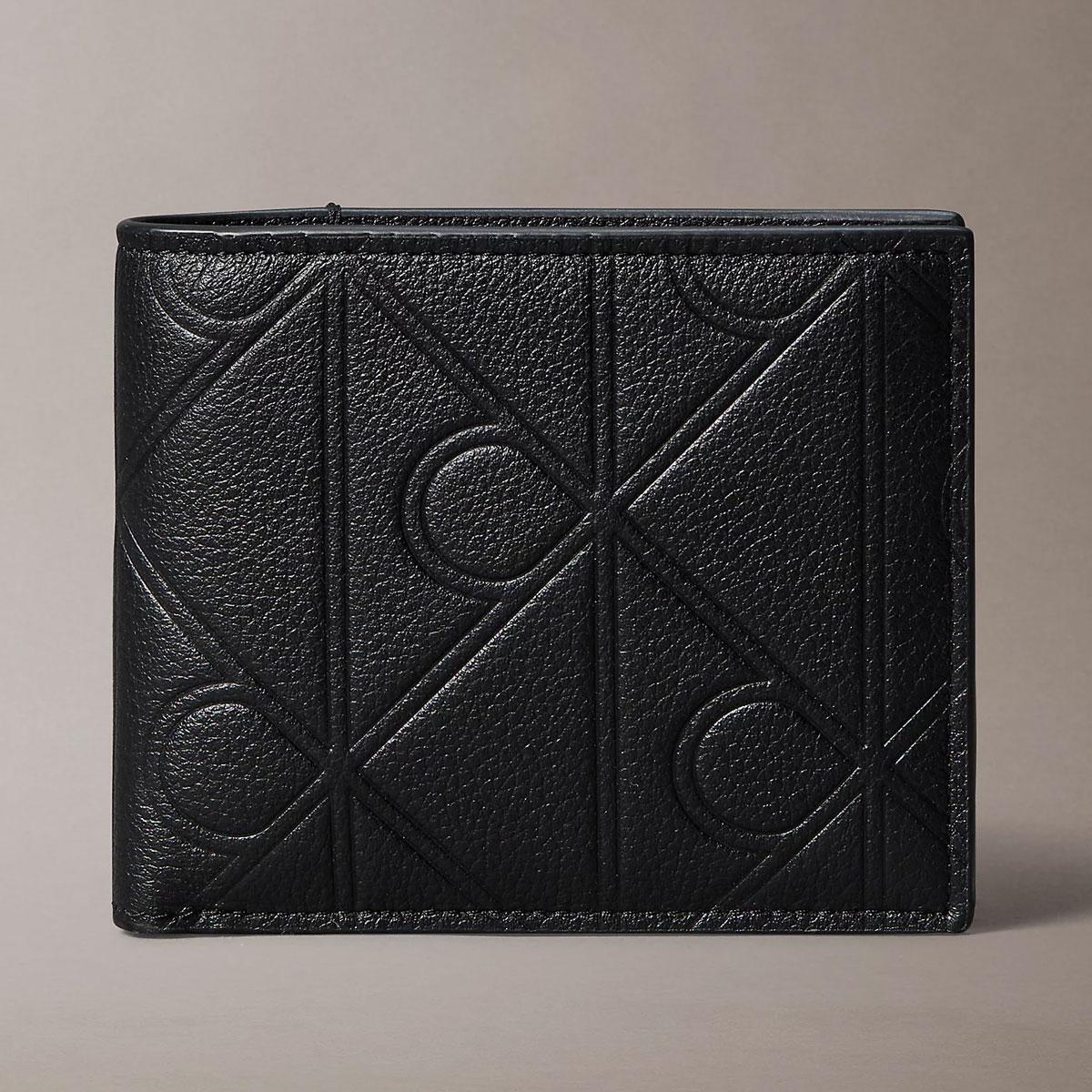 Portafoglio Calvin Klein a libro con logo monogramma all-over da uomo rif. LV04D1175G