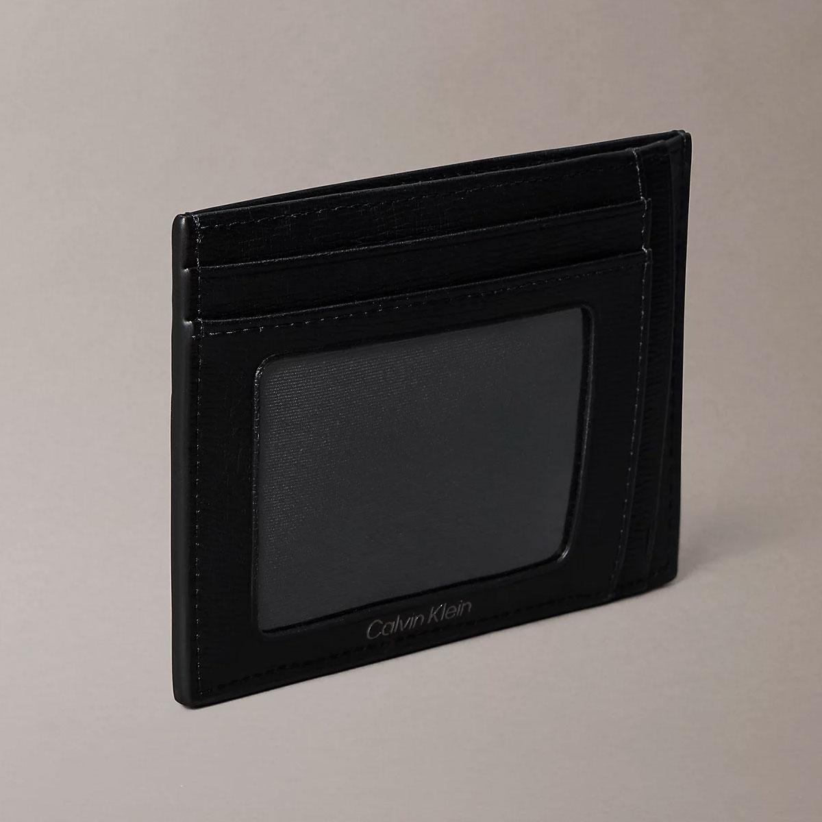 Portacarte Portafoglio Calvin Klein testurizzato con emblem logo da uomo rif. LV04D1168G