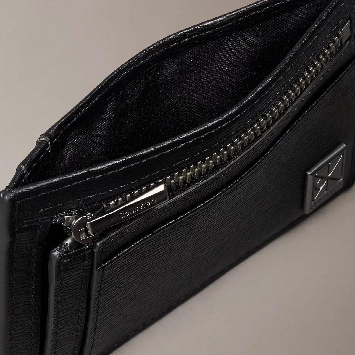 Portacarte Portafoglio Calvin Klein testurizzato con emblem logo da uomo rif. LV04D1168G