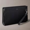 Pochette Calvin Klein con zip e manico saffiano con emblem logo unisex rif. LV04D1170G