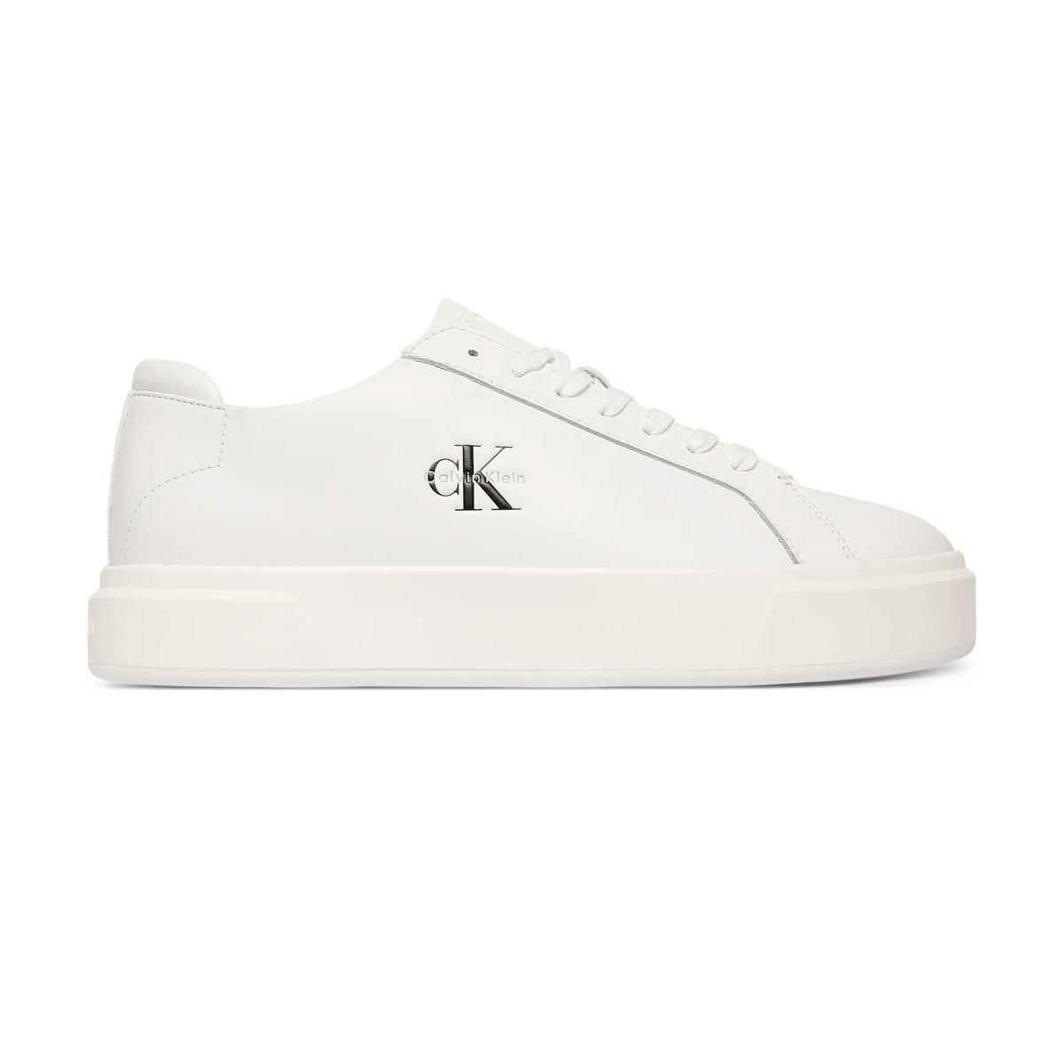 Scarpe Sneakers Calvin Klein Premier in pelle con logo da uomo rif. YM0YM01460