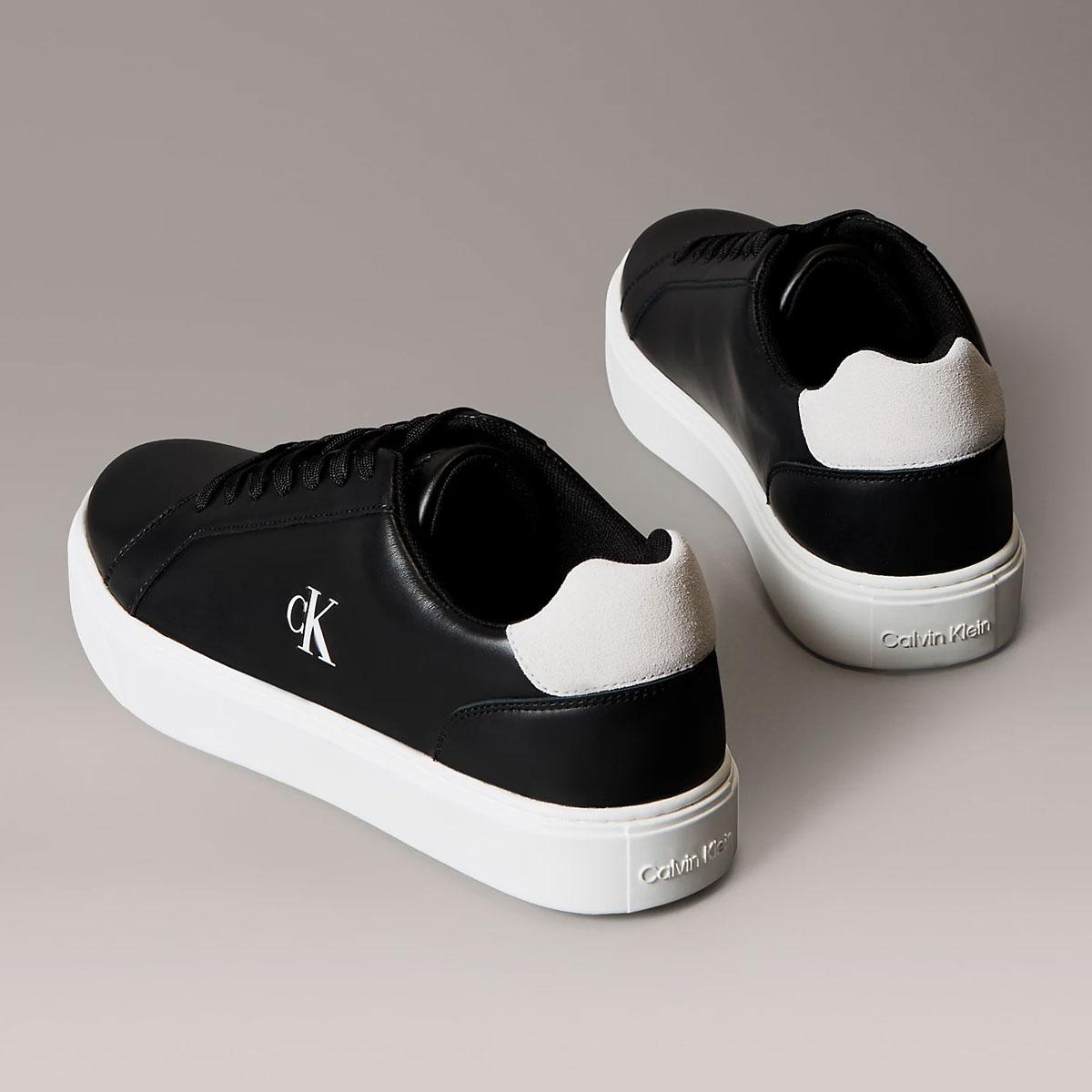 Scarpe Sneakers Calvin Klein Premier in pelle con logo da uomo rif. YM0YM01435