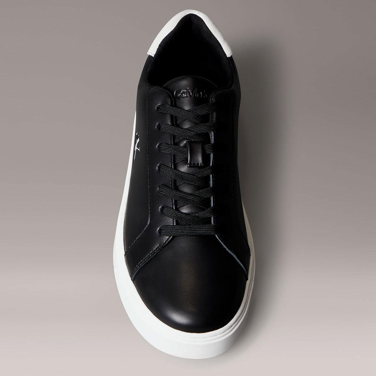 Scarpe Sneakers Calvin Klein Premier in pelle con logo da uomo rif. YM0YM01435