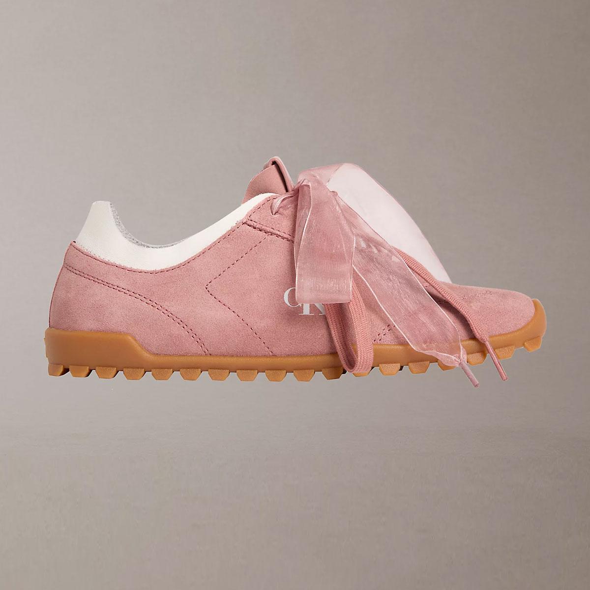 Scarpe Sneakers Calvin Klein Murica in camoscio e organza da donna rif. HW0HW03150