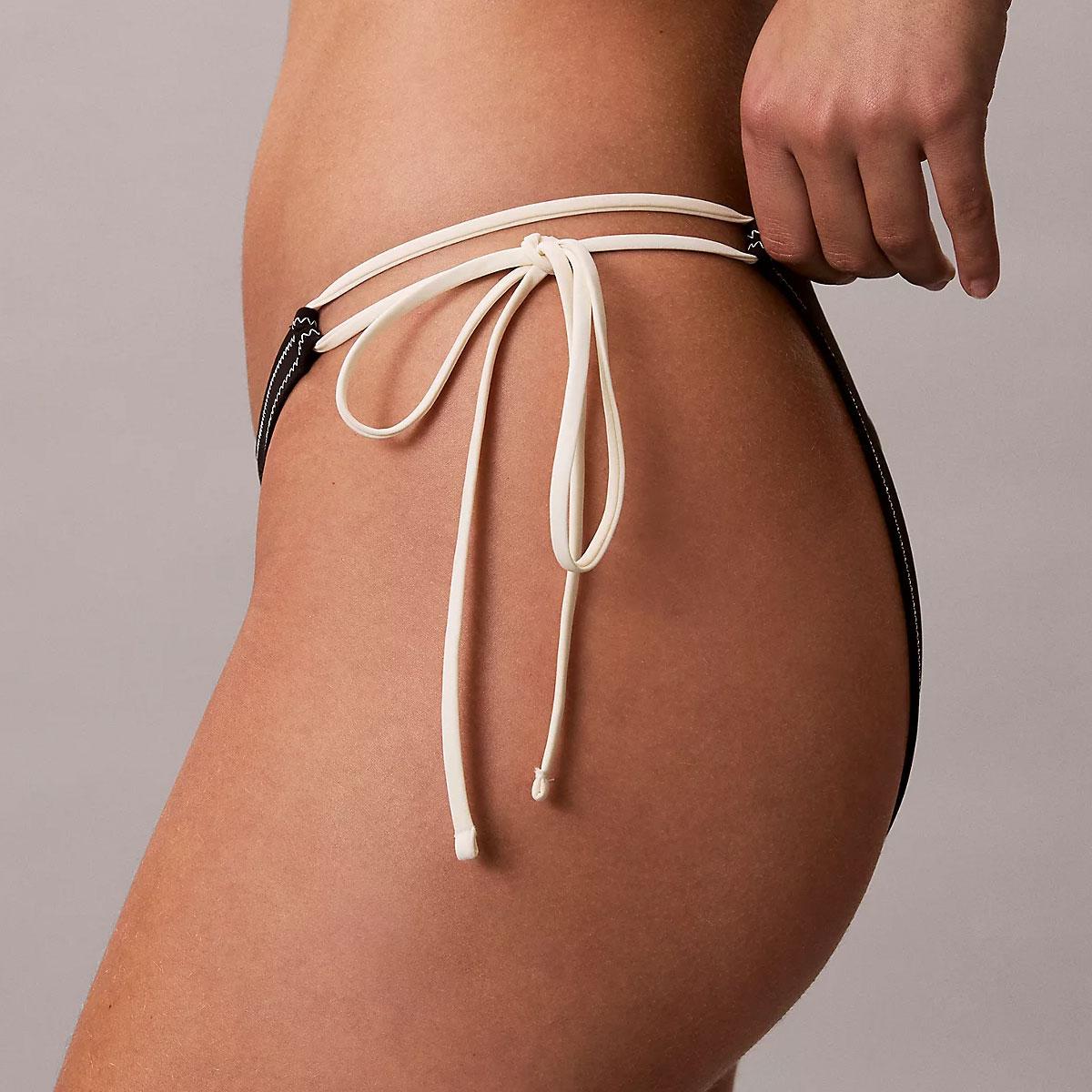 Bikini Slip Calvin Klein Underwear con laccetti - CK Monogram donna rif. LV00Q61215