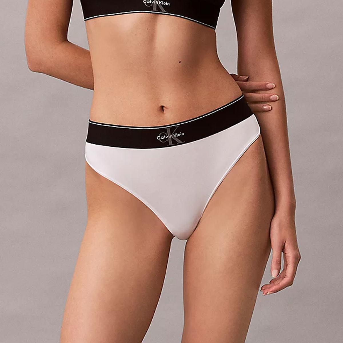 Perizoma Calvin Klein Underwear elasticizzato - Graphic Monogram Microfibre da donna rif. LV00QF8813-100