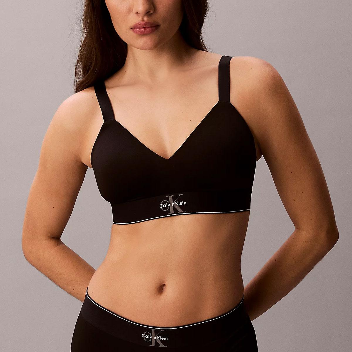 Reggiseno Calvin Klein Underwear leggermente foderata - Graphic Monogram Microfibre Stretch da donna rif. LV00QF8877-UB1