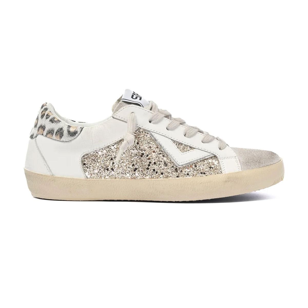 Scarpe Snekers 4B12 Con Glitter in pelle da Donna rif. SUPRIME-D8006