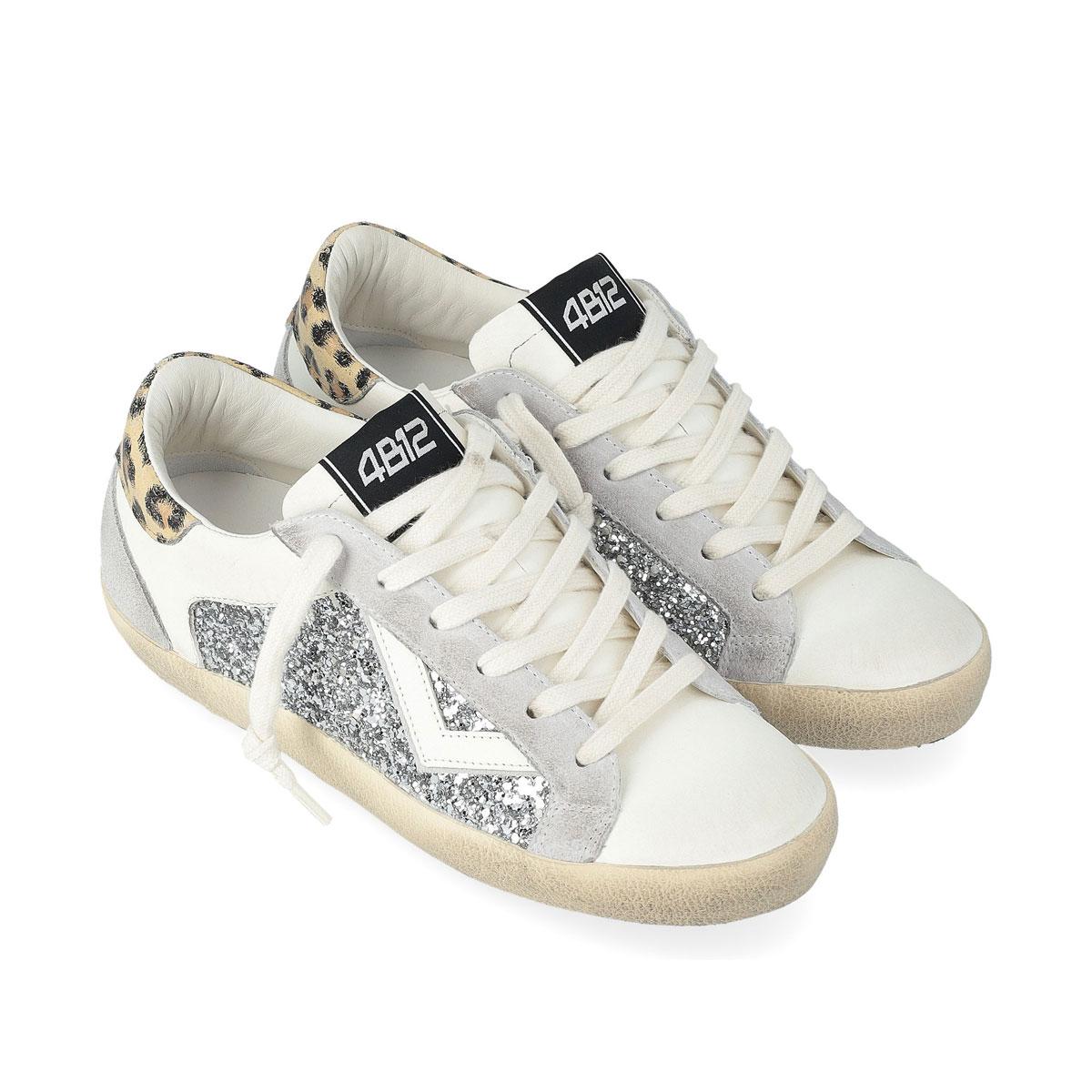 Scarpe Snekers 4B12 Con Glitter in pelle da Donna rif. SUPRIME-D8005