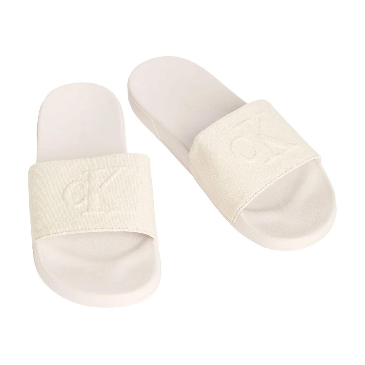Ciabatte Calvin Klein con logo in tela da uomo rif. HM0HM02109