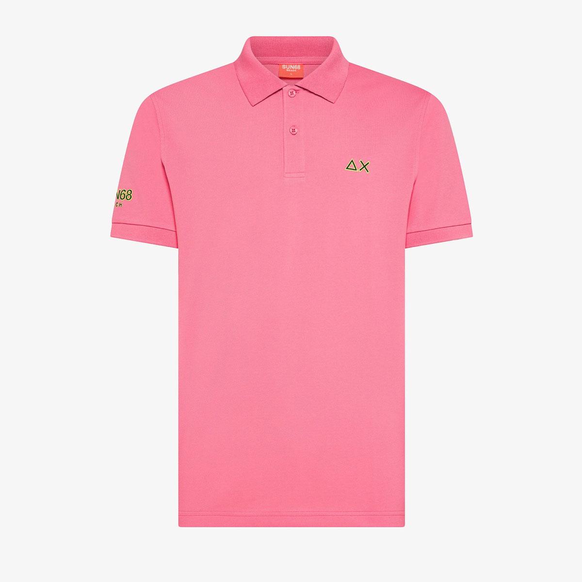 Polo Sun68 in piquet di cotone stretch da uomo rif. A36150