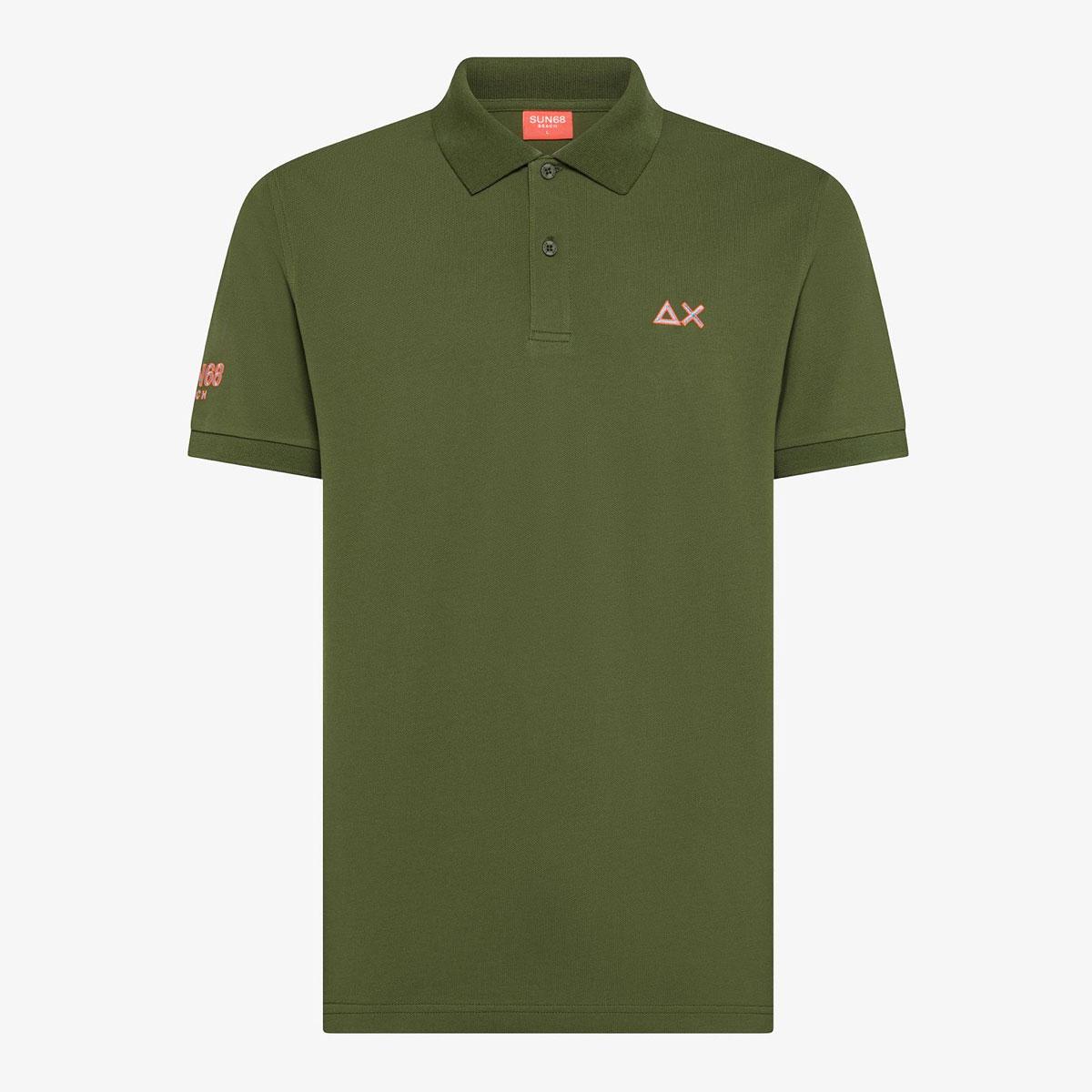 Polo Sun68 in piquet di cotone stretch da uomo rif. A36150