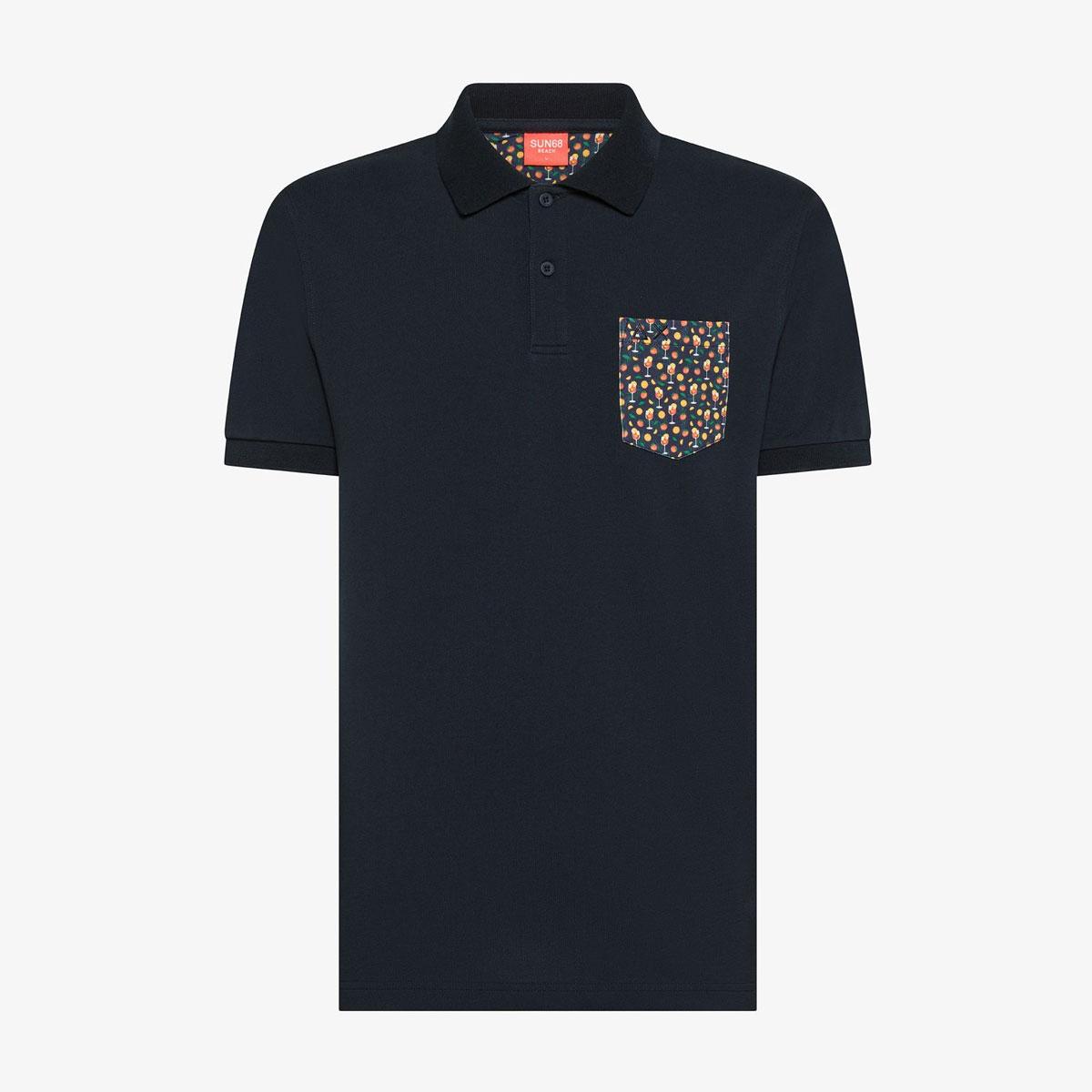 Polo Sun68 in piquet di cotone da uomo rif. A36151