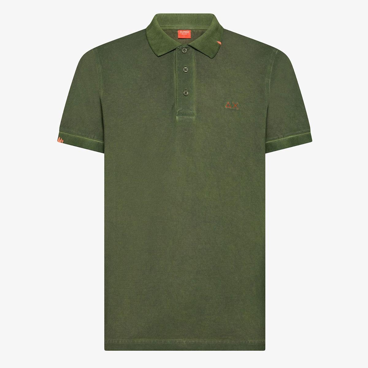 Polo Sun68 in piquet di cotone da uomo rif. A36155