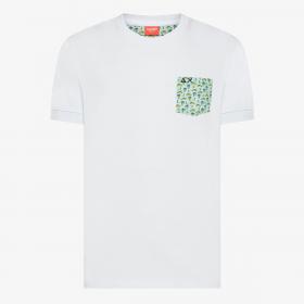 T-shirt Sun68 in jersey di cotone con taschino da uomo rif. T36143