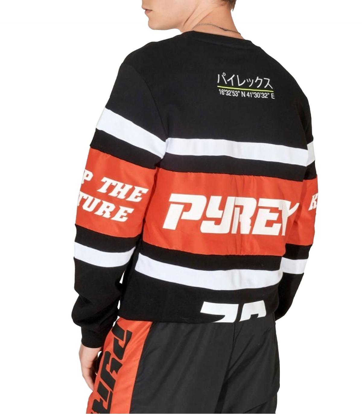 Felpa Pyrex girocollo con inserto in nylon da uomo rif. 19IPC40534