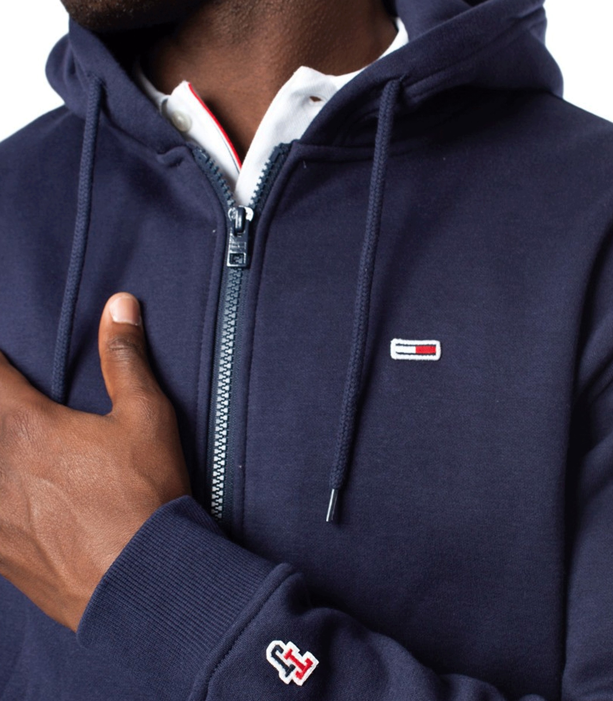 FELPA TOMMY HILFIGER Jeans con zip e cappuccio felpata da uomo rif.  DM0DM07200 EUR 48,95 - PicClick IT