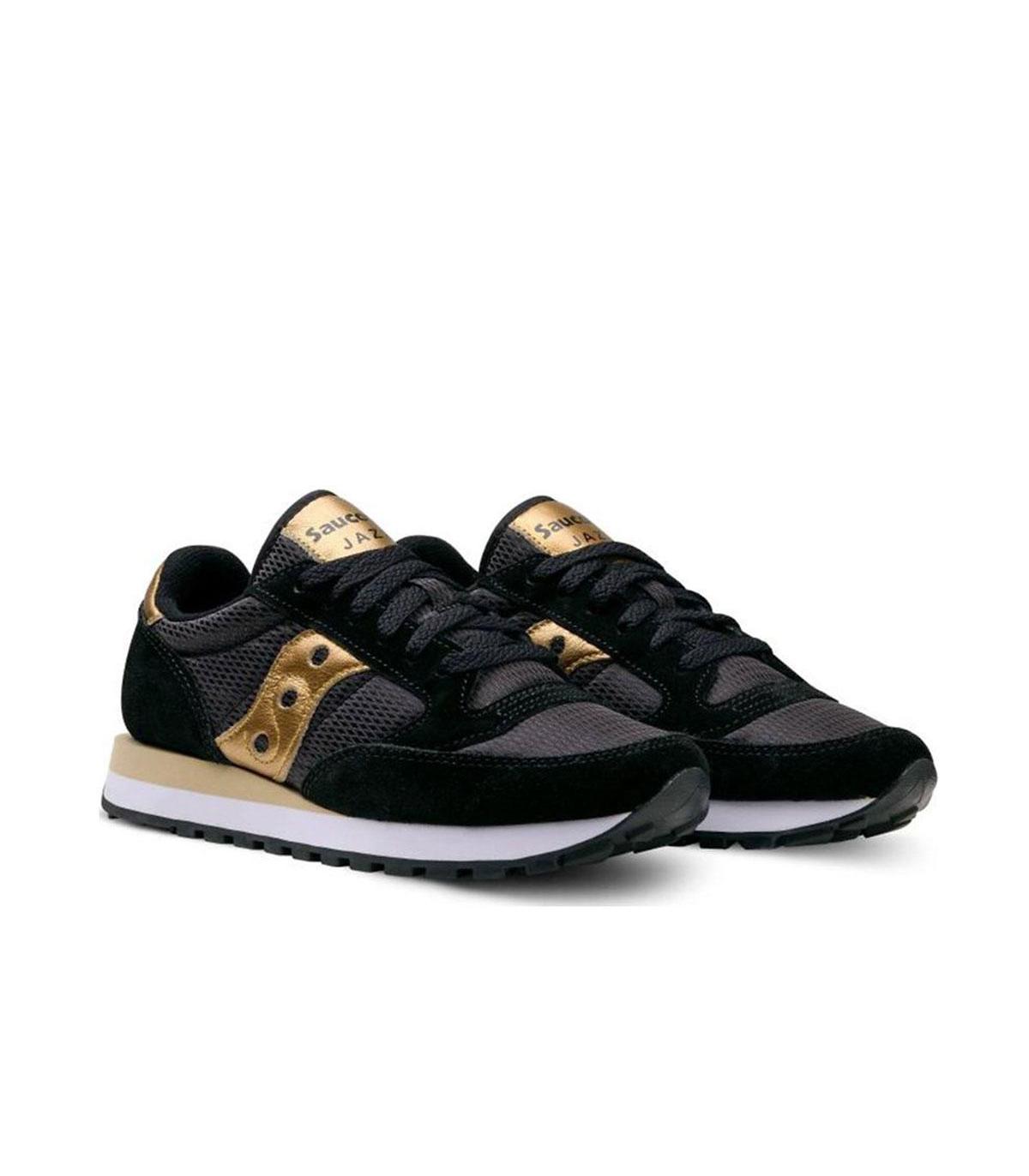 Scarpe Sneakers Saucony Originals Jazz O da donna nero oro S1044 521