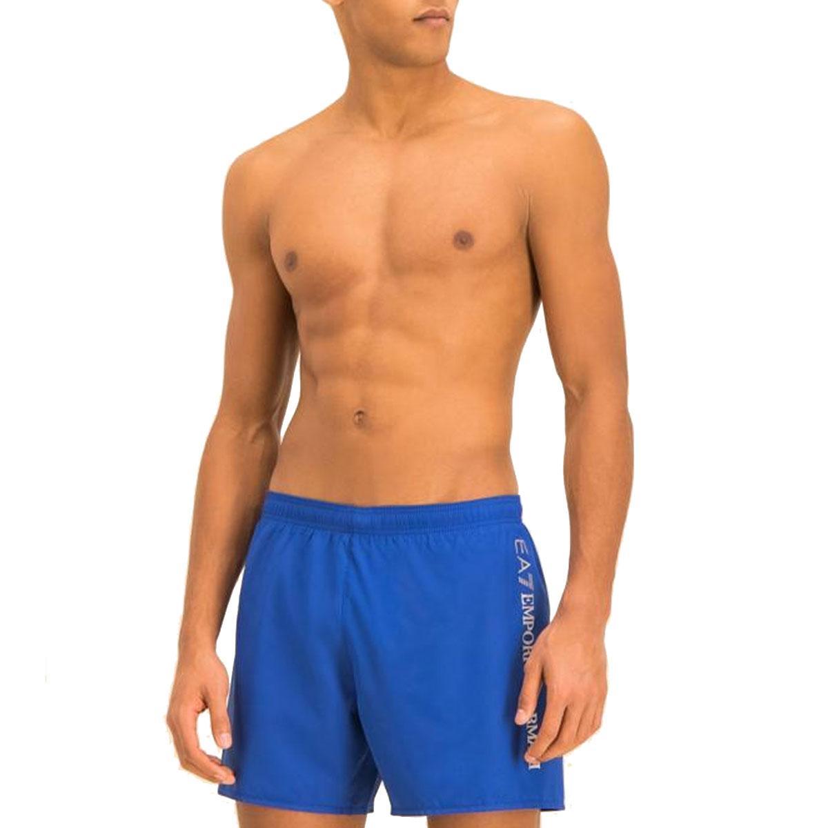 Costume da bagno con stampa da Uomo di DSquared² in Blu Uomo Abbigliamento da Moda mare da Pantaloncini e boxer da bagno 